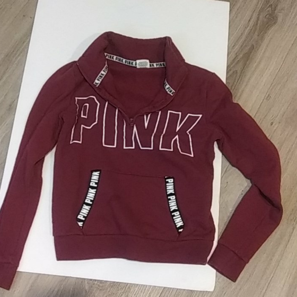 Victoria's Secret Pink 3/4 zip hoodie